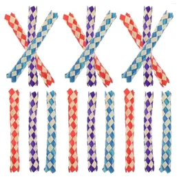 Other Bird Supplies 24 Pcs The Parrot Gnawing Braided Tube Toy Birthday Party Favor Pinata Filler Finger Trap (24 Pack) Gifts Bamboo Favors