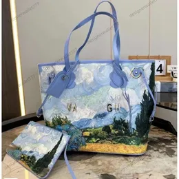 Высококачественная модная женская дизайнерская сумка-тоут с пшеничным полем, кожаная сумка-мессенджер, сумки с принтом на открытом воздухе, сумки через плечо, кошелек-клатч, повседневный кошелек