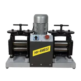 110V 220V Wire Plate Metal Roller Laminator 2HP Double Head Electric Rolling Mill Machine