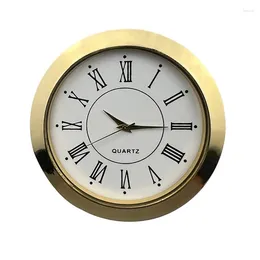 Klocktillbehör 55mm Insert Craft Clock Movement Diy Round Head Inlaid med arabiska/romerska siffror