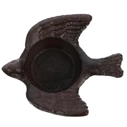 Titulares de vela Castante de castiçal estátua de pássaro Decorações de casamento rústico mesa de cera Stand Ferro Desktop Tea Light Stop