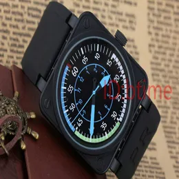 BBR-01 Airpeed New Bell Aviation Flight Mens Automatic Movement Limited Edition الساعات الميكانيكية الموضة المطاط الفولاذ المقاوم للصدأ 293K