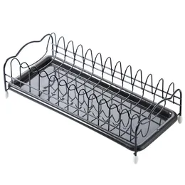 2024 Iron Kitchen Dish Drying Rack Holder with Tray Tableware Storage Shelf Plate Dish Rack Drainer Cabinet kitchen Organizer - for Iron