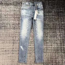 Mor kot pantolon kot pantolon yüksek kaliteli işlemeli vintage mor kot tasarımcı bisikletçisi ince düz denim pantolon sokak moda gündelik mor kot pantolon 2466