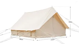 Tält och skyddsrum vattentät stor skogspoly bomullsduk utomhus hytt camping lyxtält