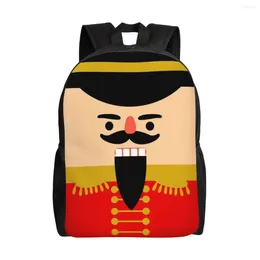 Backpack 3D Print Cute Christmas Nutcracker Xmas Holiday College School Travel Bags Women Men Bookbag Fits 15 Inch Laptop