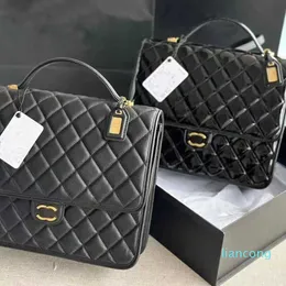 Borsa da donna in pelle Messenger 2024 Zaino da scuola nero di grande capacità