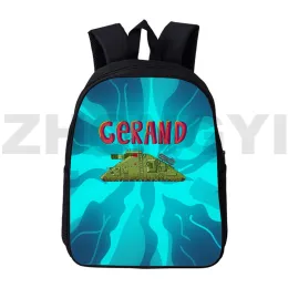 Bags 3D Anime Hot Game World of Tanks Backpacks Cartoon War Thunder School School Travel Teenagers 12/16 polegadas Gerand Tanks Pacote diário