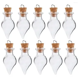 Vazolar 30 adet kristal dilek şişe mini parfümler dekoratif kavanoz yüksek borosilikat cam mantar