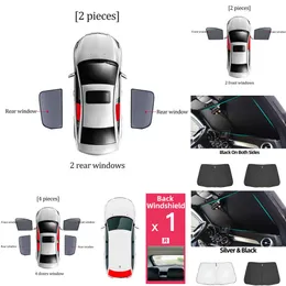 2024 For Audi Q2 GAB 2015-2023 Q 2 Magnetic Car Sunshade Shield Side Baby Window Sun Shade Visor Front Rear Windshield Frame Curtain