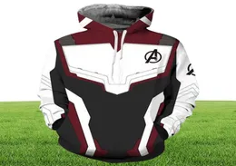 Men039s Felpe con cappuccio Felpe The Avenger Endgame Quantum Realm Felpa con cappuccio Uomo Donna cosplay Zipper Con cappuccio Pullover Cappotto 3D stampato S3294547