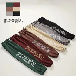 Sonbahar Kış Mens Sweatpants Joggers Spor Salon Spor Fitness Pamuk Orta Bel Drawstring Sıradan Pantolon 240318