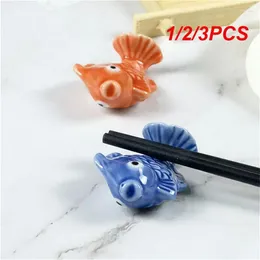 Chopsticks 1/2/3PCS Rack Cuisine Restaurant Carp Color Ceramic Cartoon Little Spoon