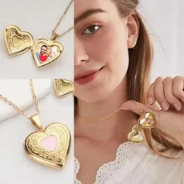Ожерелья с подвесками, ожерелье «сделай сам», медальон с изображением, креативный подарок на День святого Валентина, открывающееся сердце дружбы