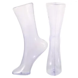 Placas decorativas 2 PCs Plástico Mannequim de vestido de molde de pé de plástico para meias Modelo de sapato de calda de meias Modelo de pé meias homens mulheres mulheres