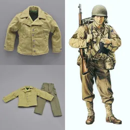 1/6 Scale Male Solider World War II U.S. Army Red First Division Mechanic Clothes Pants Set for 12 inches Action Figure 240328