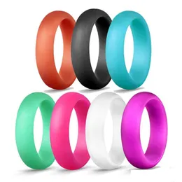 Anéis de banda Moda 57mm Sile Casamento Cor Sólida Mulheres Hipoalergênicas Oring Confortável Lightweigh Homens Anel para Casal Gota Entregar Dhxlu