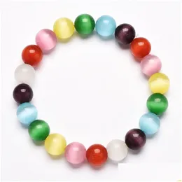 Modo frisado bijoux colore pulseira opale femmes perles a la principal achat pulseiras especiais entrega gota otq7f