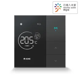 Kontrola czarnego kontrolera temperatury do ogrzewania podłogowego kotła gazowego kompatybilny z Mijia/ Mi Home App Smart WIFI termostat