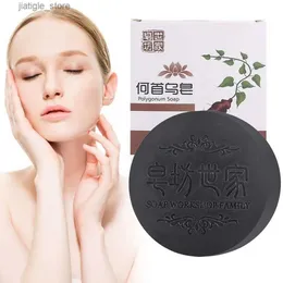 Handmade Soap Black and Shouwu Shampoo Promotes Hair Growth with Essential Oil and Soap for Deep Cleansing of Perfluorinated Shampoo Beauty Products Y240401