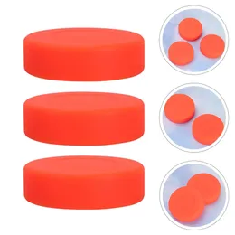 3Pcs Plastic Air Hockey Pucks Orange Hockey Puck Outdoor Hockey Puck Hockey Game Puck 240328