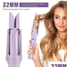 Curling Irons New Matic Modelador de Cabelo 32mm Rolo de Cerâmica Rolo Profissional Varinha de Ferro Estilo Drop Delivery Produtos Ferramentas de Cuidados Dhxrt