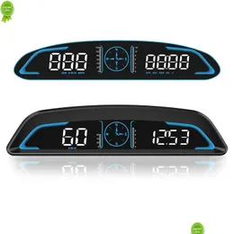 Car Compass 2022 GPS HUD SPEEDOMENTED APPECT SMART DIGITAL ARALLED ALGENTER Accessories لجميع تسليم إسقاط OTH92