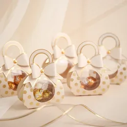 Gift Wrap Style Creative Champagne Candy Box Wedding Party Favors Prezenty dla gości pakujących czekoladę 50pcs