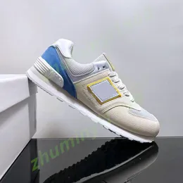 2024 Custom NN574 SHOES Män Kvinnor Casual Running Shoe BB574 Designer Sneakers Varsity Gold Shadow White Green Outdoor Sports Mens Trainers 36-45 Z41