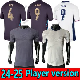Oyuncu Sürüm 24 25 İngiltere Futbol Gömlek Bellingham Rashford Kane 2024 Euro Kupa 2025 Futbol Jersey Milli Takım Ev Beyaz Uzak Mor Erkekler Kit Saka Pirinç Foden