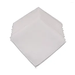 활 끈 10 조각 Man Square Handkerchiefs Cotton 소프트 연회 비즈니스 포켓 손수건 접이식 한 액세서리 선물