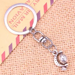 Schlüsselanhänger 20 stücke Mode Keychain 17x12mm Tellurian Globe Anhänger DIY Männer Schmuck Auto Schlüssel Kette Ring Halter Souvenir für Geschenk