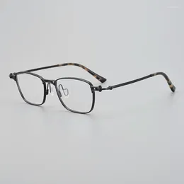 Óculos de sol quadros de titânio puro quadro masculino feminino quadrado óculos masculino rlt5890 óculos de prescrição óptica completa gafas oculos