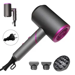 Haartrockner Tragbarer, faltbarer Ionen-Haartrockner, Haartrockner mit 1 Diffusor, 2 Konzentratoren, für Zuhause, Salon, Haarstyling-Werkzeug, EU-Stecker 240401