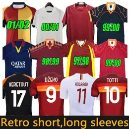 95 96 97 98 99 10 Maglia da calcio RETRO 00 01 02 TOTTI Maglia classica BATISTUTA Candela da calcio Vintage 2002 Maglia Da 88 89 90 91 NAKATA Long Home rossa via bianca 2001 2002