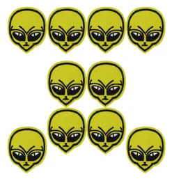 10 PZ testa verde alien patch per abbigliamento ferro moda patch per vestiti applique accessori per cucire adesivi distintivo su stoffa iro8891075