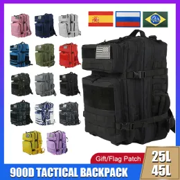 Çantalar 25L 45L 3P Askeri Taktik Sırt Çantası Kadınlar İçin Adam Kamp Avcılık Naylon Çantalar Açık Treking Tırmanma Paketi Sırt Çantaları Mochila