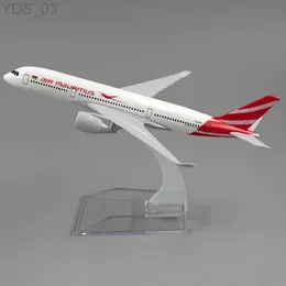 Flugzeugmodell 1/400 Airbus A350 Air Mauritius Miniaturflugzeugmodell 16 cm Legierung Flugzeugspielzeug Kinder Kinder Geschenk für Sammlung YQ240401