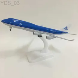 Aircraft Modle JASON TUTU 20cm KLM Royal Dutch Boeing 747 Plane Model Airplane Model Aircraft Model 1 300 Diecast Metal planes toys Collect YQ240401