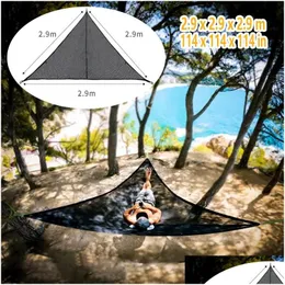 Hammocks Outdoor Garden Survival Triangle Slee Hanging Tourist Portable For Cam Equipment Supplies Net Network Leisure 240325 Drop D Dhme7