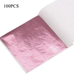 Adesivos de janela cerca de 100pcs folha multicolor dupla face decoração de papel dourado artesanato diy colorido