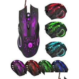 Ratos com fio mouse para jogos 6 botão 5500 dpi led óptico usb pro gamer para computador portátil t1912101379454 entrega de gota computadores rede ke otcbh