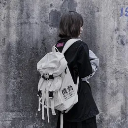 Plecak hop hip mężczyzn kobiety płótno wstążka torba szkolna wielofunkcyjna torby podróży harajuku plecaki