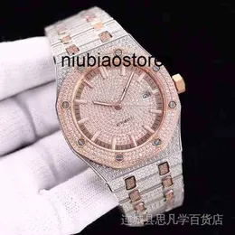 Fully Love Orologio meccanico automatico con vetro zaffiro pieno di diamanti impermeabile