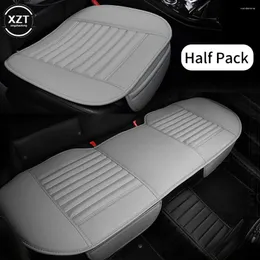 Car Seat Covers PU Leather Cover Front/ Rear/ Full Set Choose Protector Cushion Four Seasons Universal Breathable Mat