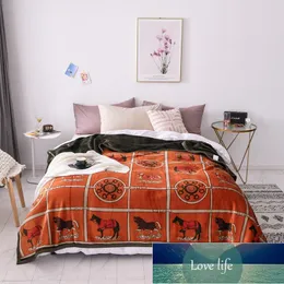 Lux Deisgenr Doubledided Composite Blankets Four Seasons Universal Air Conditioning 담요 두꺼운 낮잠 담요 이중 선물 담요 침구