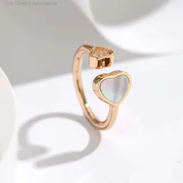 Designer Chopard Heart Ringh Copin Ring Ham Womens New Love White Fritillaria Double Heart Ring Versi