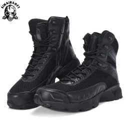 Shoes SINAIRSOFT Genuine Leather Outdoor Sport Army Men's Tactical Boots Camo Male Combat winter sneak Military Boots Hiking Shoes