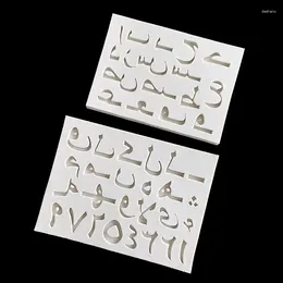 Backformen Arabisches Alphabet Buchstaben Kuchenform Silikon Schokoladenform Fondant Formen DIY Dekorationswerkzeuge