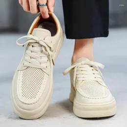 Casual Shoes Original Design 2024 S/S Street Style for Men's Women's Daily Dress Beige Solid Hombre Par Flat Sneakers